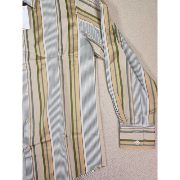 Claiborne Shirt Mens Small S‎ Modern Cotton Button Up Striped Collared NWT - Picture 4 of 12